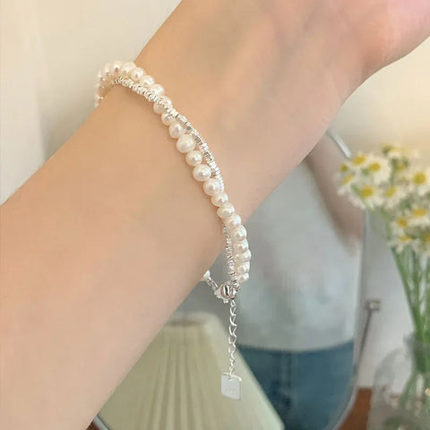Fashion 925 Sterling Silver Pearl Bracelets