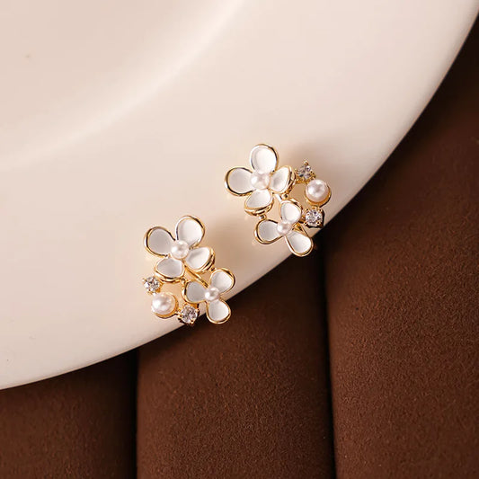 Zircon Butterfly Earrings: Golden Zircon Butterfly.