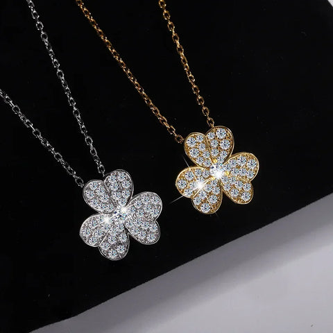 Clover Moissanite Necklace