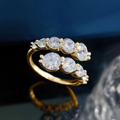 3.26cttw All Moissanite Rings