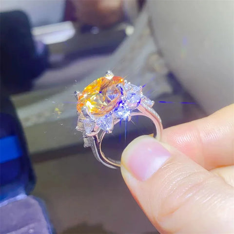 3/10 Carat Pink Moissanite Rings