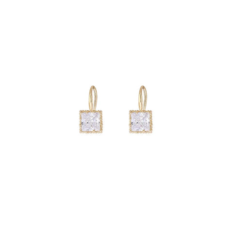 Obega Square Crystal Stone Earrings