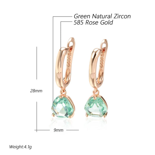 Wbmqda Light Green Stone Women's Drop Earrings