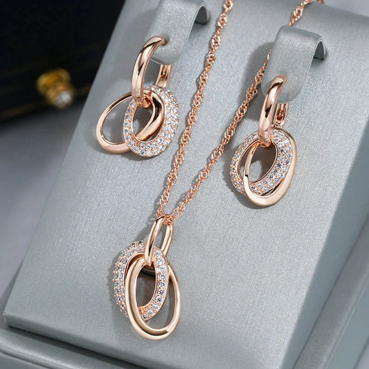 Wbmqda Double Hoop Zircon Earrings