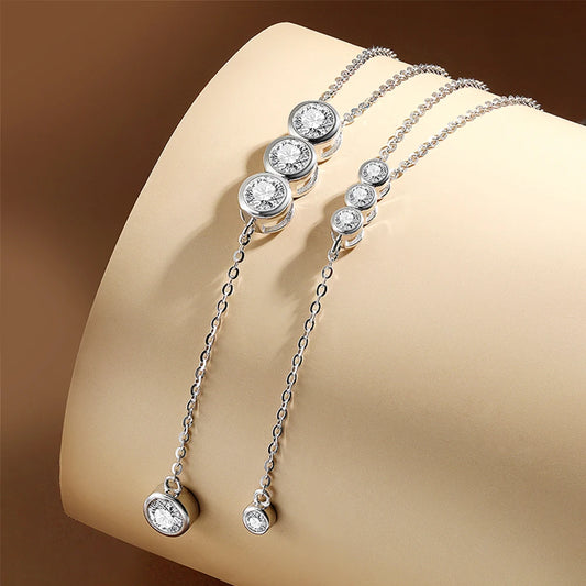 Houtros 3mm/5mm Full Moissanite Necklace