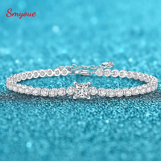 Smyoue 5.5*5.5mm Princess Cut 18k Moissanite