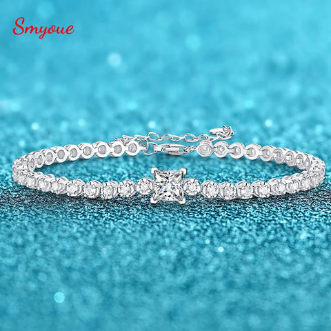 Smyoue 5.5*5.5mm Princess Cut 18k Moissanite