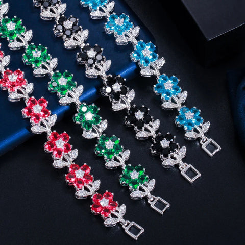 ThreeGraces Beautiful Light Blue Cubic Zirconia