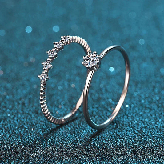 NeeTim 3mm Moissanite Ring