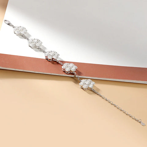 Serenty Day 17.5cttw D Color 5mm Full Moissanite Bracelet