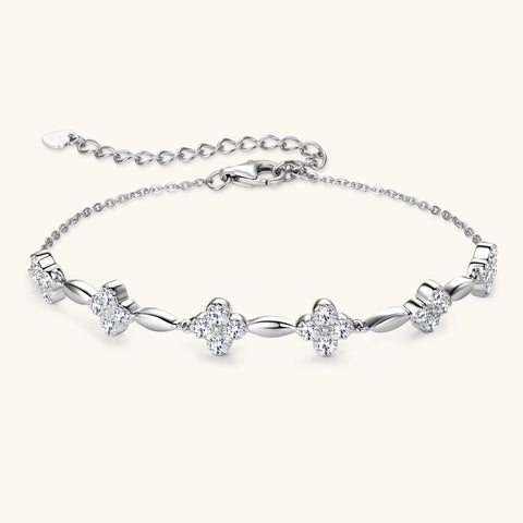 Flower Clover Moissanite Bracelet