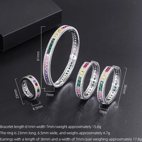Light Luxury Colorful Zircon Bracelet Bracelet