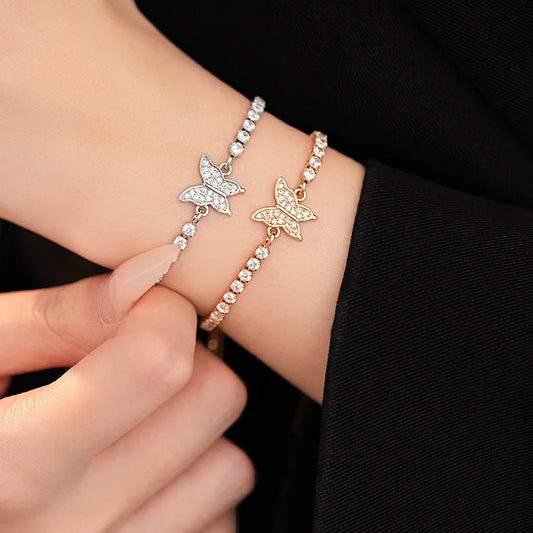 Zircon Butterfly Bracelet