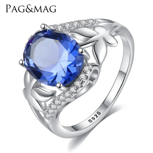 PAG&MAG Women's S925 Sterling Silver Egg Ring - BOLEVARD RING