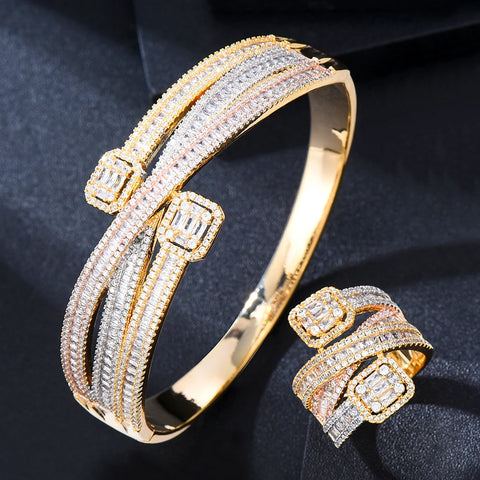 Double Layer Open Hand Bracelet