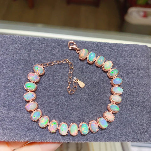 YULEM Natural Opal Simple Bracelet