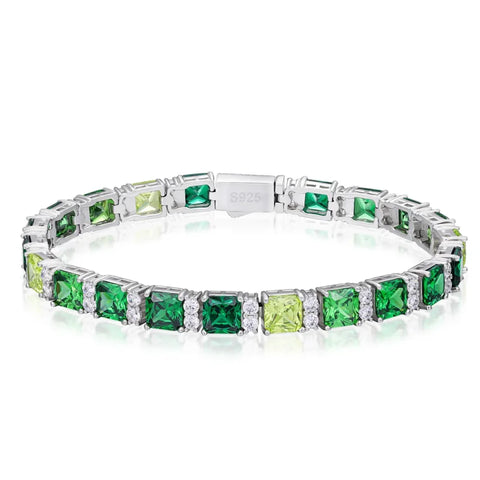 BELLUX 925 Silver Synthetic Zircon Glacier