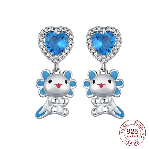 925 Sterling Silver Elegant Sparkling Lucky Clover Hoops Earring