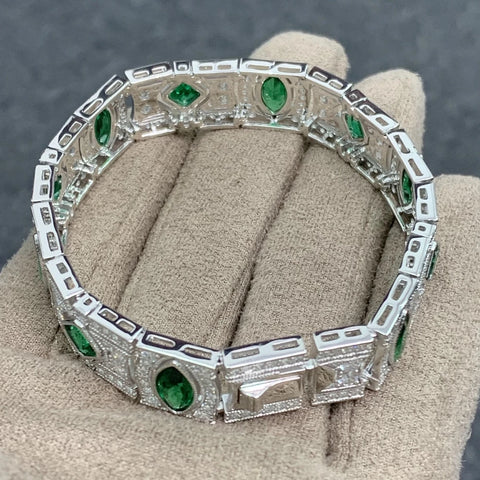 Wong Rain Vintage 925 Sterling Silver Emerald
