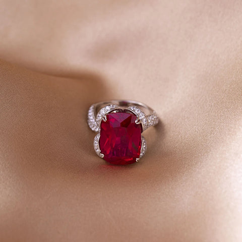 Vinregem 12*16 MM Cushion Cut Ruby