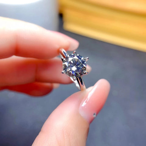 Red/Grey/Colorful Moissanite Ring