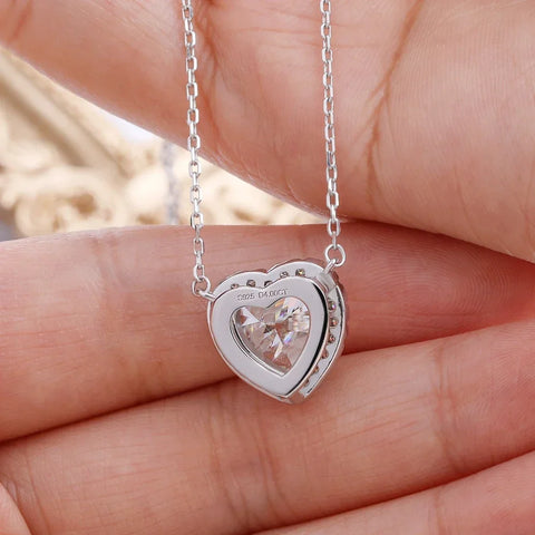 1/2/3/4ct Heart Cut Full Moissanite Diamond Pendant Necklace for Women 925 Sterling Silver Wedding Neck Chain with GRA Certified