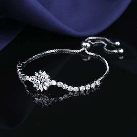 High quality women's sunflower moissanite bracelet