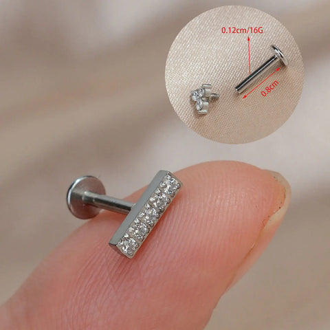 1PC Titanium Stainless Steel Earrings