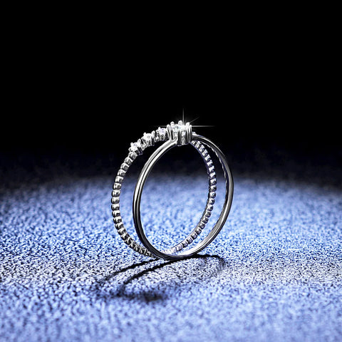 Moissanite 18K gold ring
