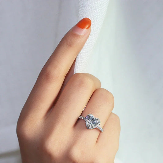 Luxury Silver Color Heart Ring - BOLEVARD RING