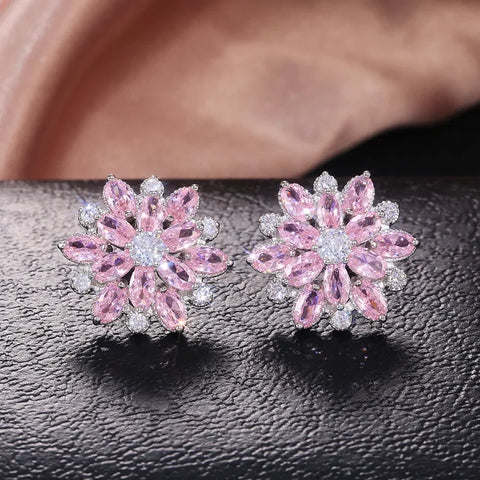 Cute Big AAAAA Bling Cubic Zirconia  Earrings