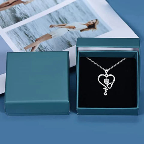 CAOSHI Fashion Irregular Heart Necklace Female Trendy Party Jewelry with Brilliant Zirconia Chic Accessories Mother's Day Gift