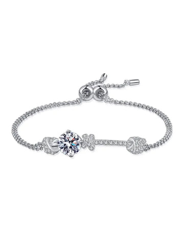 MoisaLuxe Official Store GRA Moissanite Plata  Bracelet