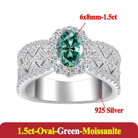 Fashion Pink 1ct Oval Moissanite Ring