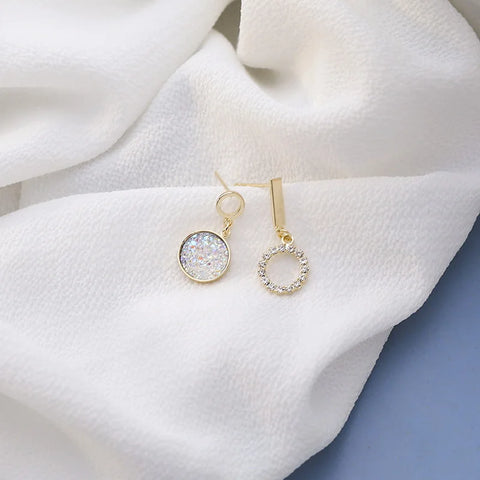 Korean Style Black Zircon Stud Earring