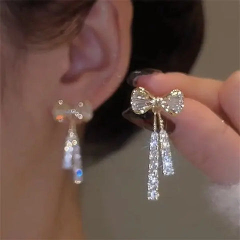 Imitation Pearl Dangle: Faux Pearl Drops.
