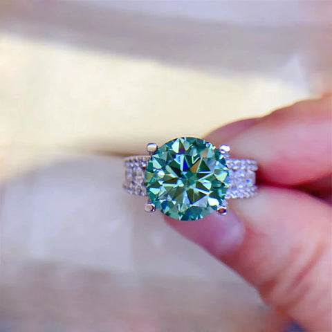 Real 2 Carat 8mm Moissanite Wedding Ring