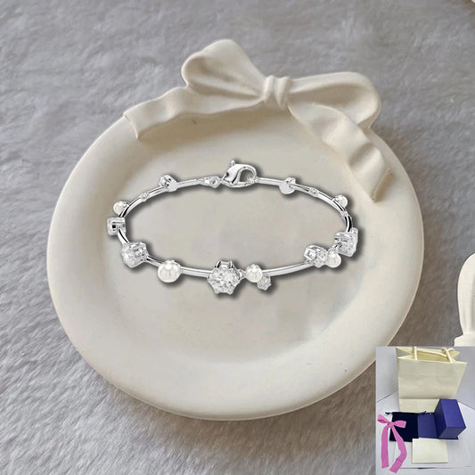 New Crystal Pearl Circular Bracelet Exquisite
