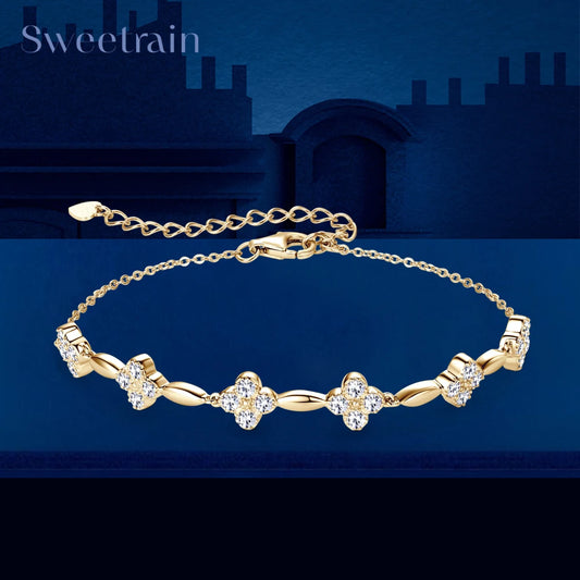 Flower Clover Moissanite Bracelet