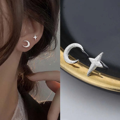 New Fashion Pentagram Asymmetric Long Tassel Earring