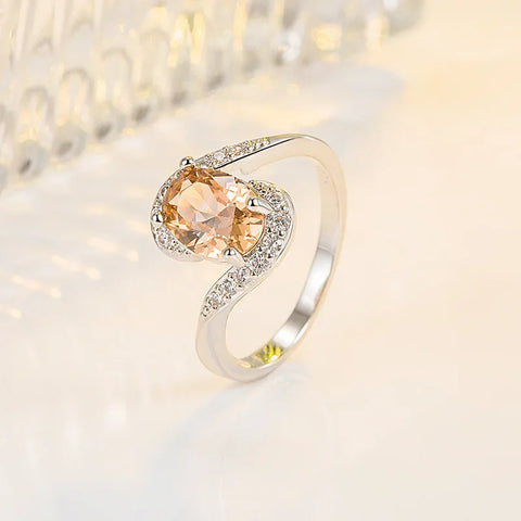 Genuine 925 Sterling Silver Amethyst Ring
