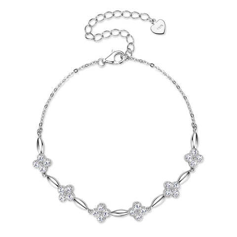 Flower Clover Moissanite Bracelet