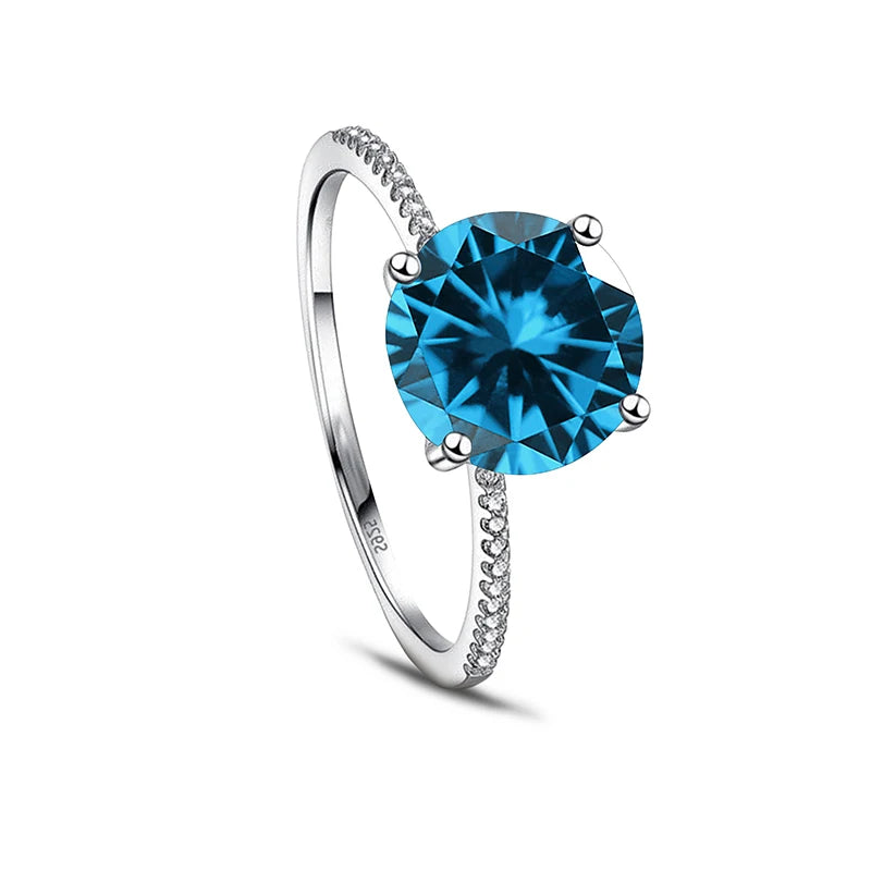 Gica Gema 3.0Ct  Real Solid 925 Sterling Silver Ring - BOLEVARD RING