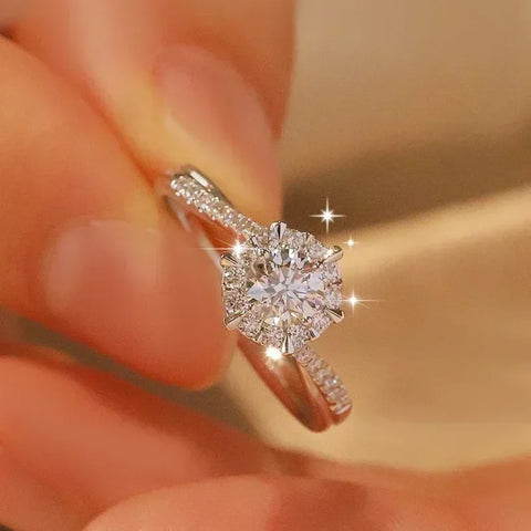 NeeTim 0.5/1CT Moissanite Diamond Rings