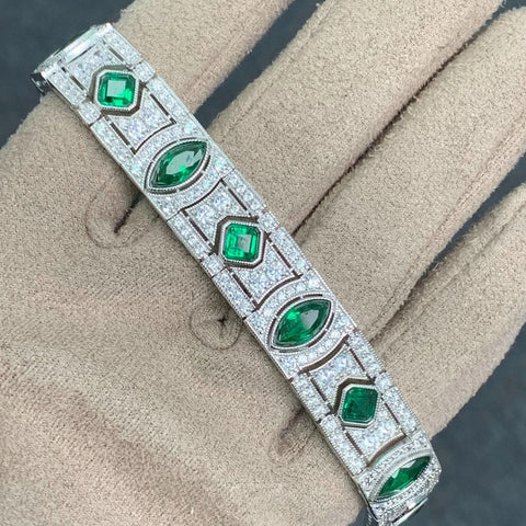Wong Rain Vintage 925 Sterling Silver Emerald
