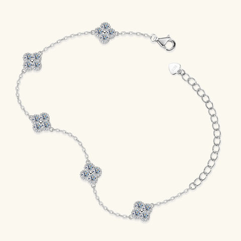 Sweetrain 18k Gold Plated 3mm Moissanite Bracelet