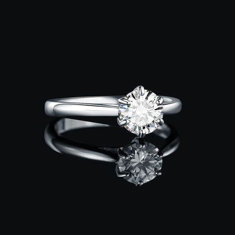 JewelryPalace Moissanite D Color 0.5ct 1ct 1.5ct 2ct Round Cut - BOLEVARD RING