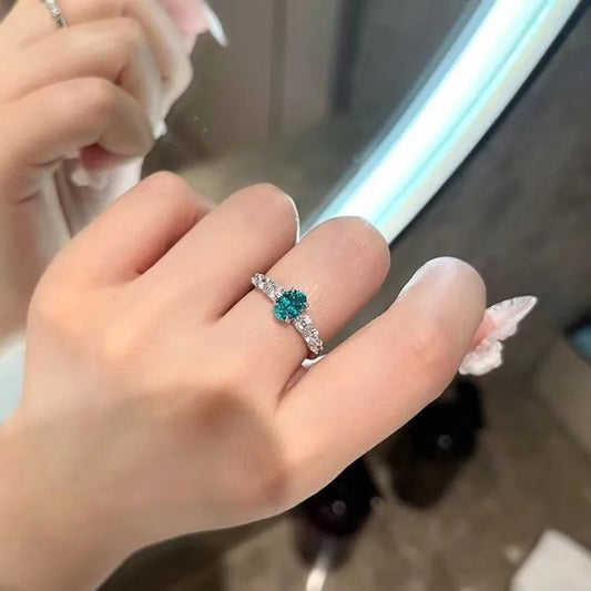 New in High quality Exquisite Shining Paraiba rings