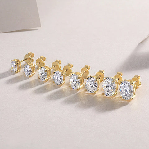 1-4ct Oval Cut Moissanite Stud Earring
