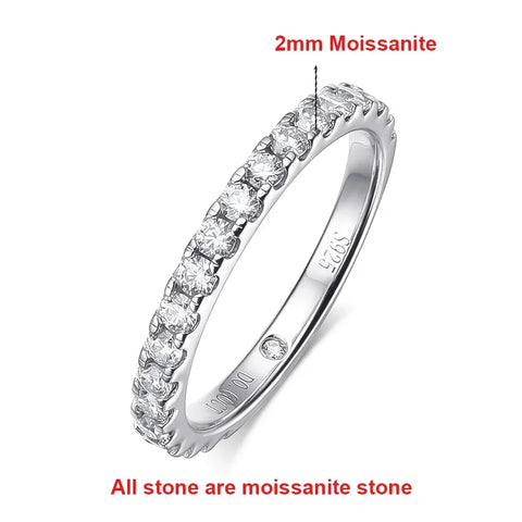 Full Moissanite Bridal Rings Set